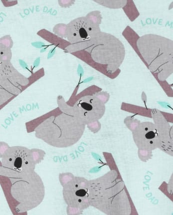 Baby And Toddler Girls Koala Snug Fit Cotton One Piece Pajamas