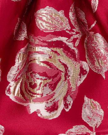 Baby Girls Mommy And Me Vestido a juego de jacquard rosa metalizado