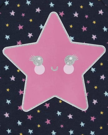Conjunto de conjunto de lunares y estrellas para niñas pequeñas