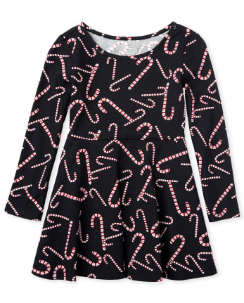 Baby And Toddler Girls Candy Cane Everyday Dress