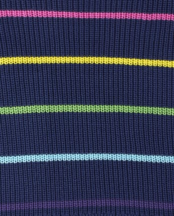 Pulls à rayures arc-en-ciel Fille