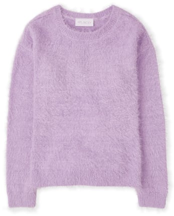 Girls Long Sleeve Eyelash Sweater | The Children's Place - LILAC LUSTER