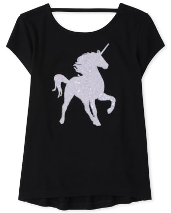 Top con corte gráfico para niñas