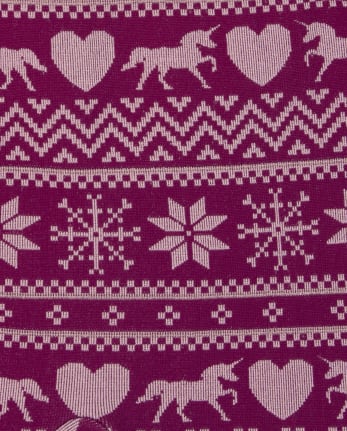 Girls Fairisle Fleece Lined Leggings