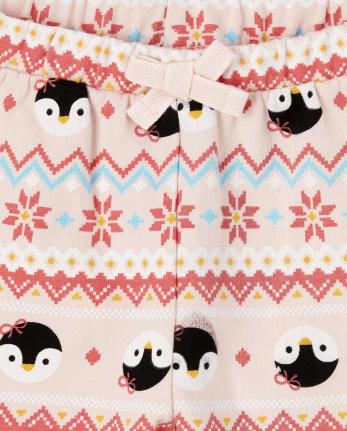 Baby Girls Penguin 3-Piece Playwear Set