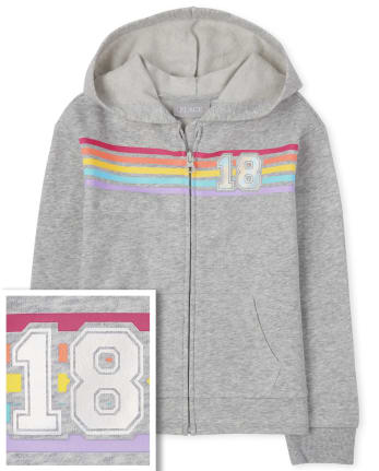 Girls French Terry Zip Up Hoodie