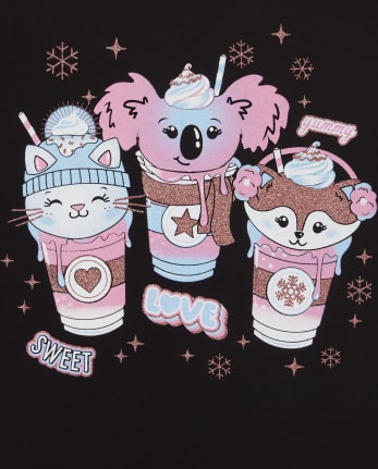 Girls Animal Milkshake Graphic Tee