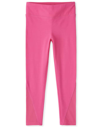 Leggings de malla de talle alto para niñas