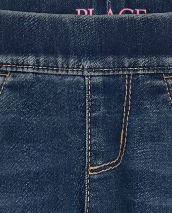Jeans tipo legging supersuaves de mezclilla elástica para niñas