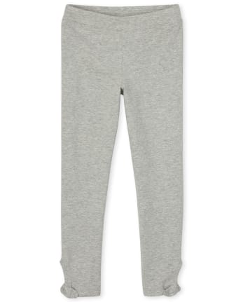 Leggings con dobladillo anudado para niñas
