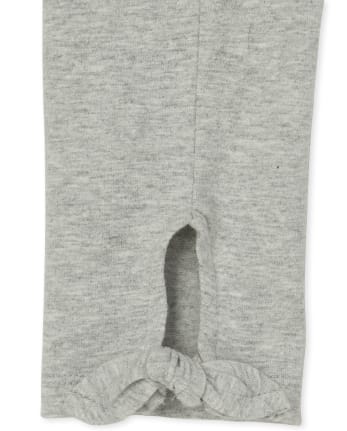 Leggings con dobladillo anudado para niñas