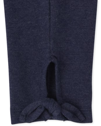 Leggings con dobladillo anudado para niñas