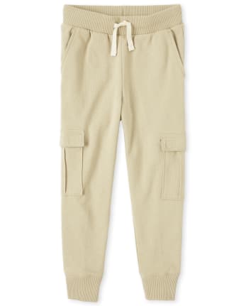 KIDS BEIGE FRENCH TERRY SWEATPANTS