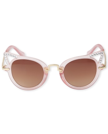 Girls Jeweled Cay Eye Sunglasses