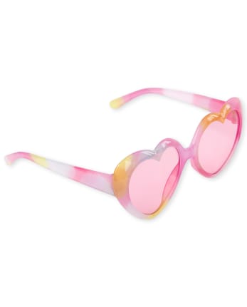 Toddler Girls Tie Dye Heart Sunglasses