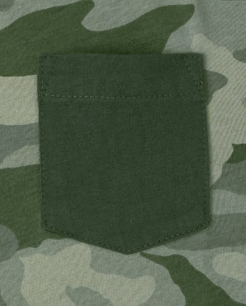 Boys Camo Pocket Top