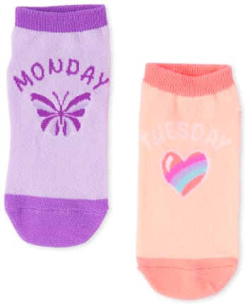 Paquete de 7 calcetines tobilleros Days Of The Week para niña