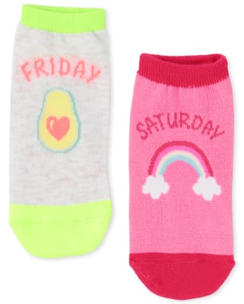 Paquete de 7 calcetines tobilleros Days Of The Week para niña