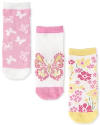 Toddler Girls Butterfly Midi Socks 6-Pack