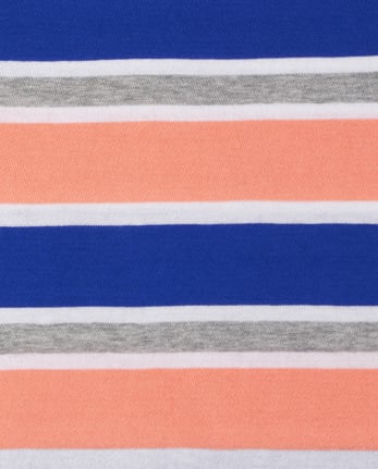 Boys Striped Jersey Polo