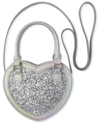 Girls Glitter Heart Bag