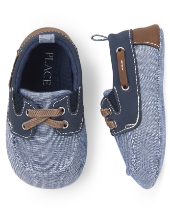 Baby Boys Chambray Boat Shoes