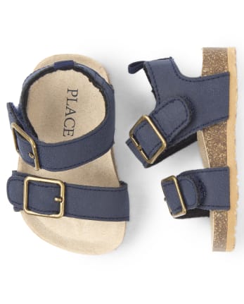 Boys & Girls Adjustable Hook and Loop Sandals with Buckle Straps