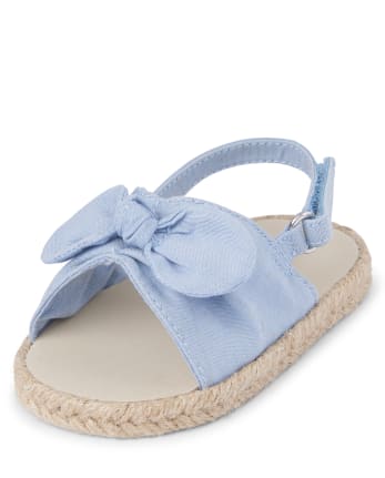 Baby Girls Chambray Bow Espadrilles