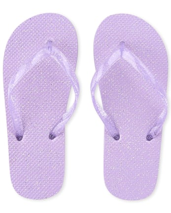Girls glitter flip flops clearance