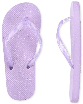 Girls Glitter Flip Flops PURPLE The Children s Place