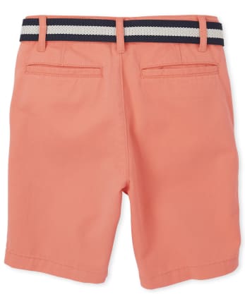 Boys Belted Chino Shorts