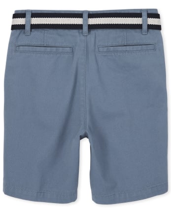 Shorts chinos con cinturón para niños