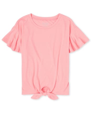 Girls Tie Front Top