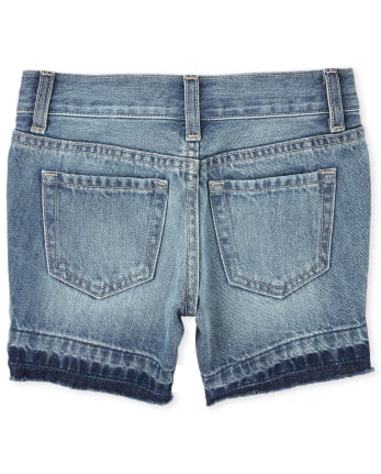 Girls Denim Midi Shorts