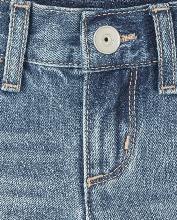 Girls Denim Midi Shorts