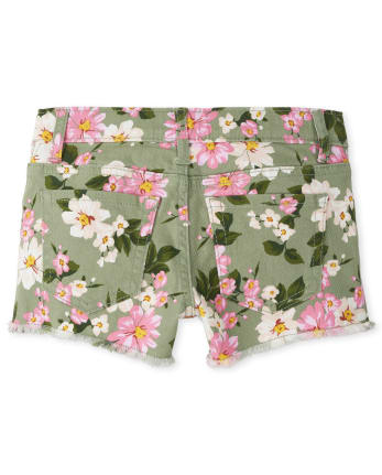 Girls Floral Shortie Shorts