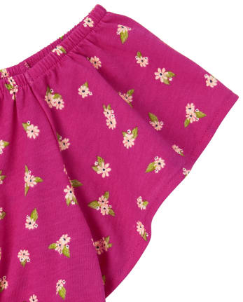 Girls Floral Smocked Top