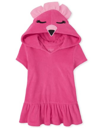Baby And Toddler Girls Flamingo Cover Up