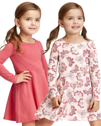 Baby And Toddler Girls Everyday Dress 2-Pack