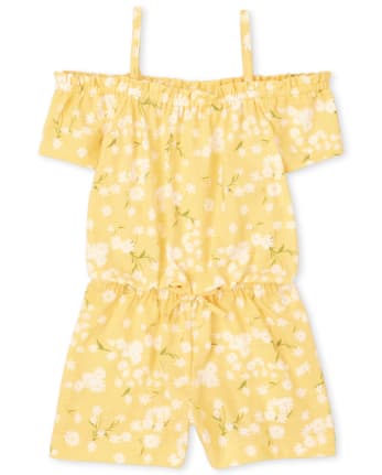 Baby And Toddler Girls Floral Off Shoulder Romper