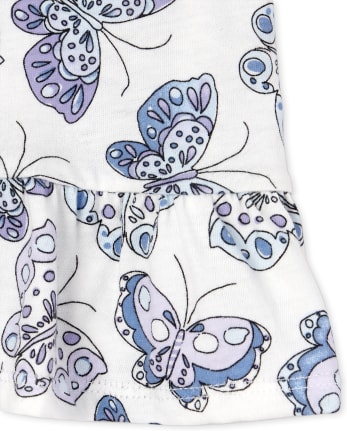Toddler Girls Butterfly Peplum 2-Piece Set