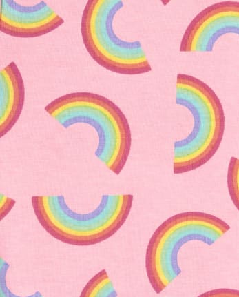 Toddler Girls Rainbow Tie Front 2-Piece Set