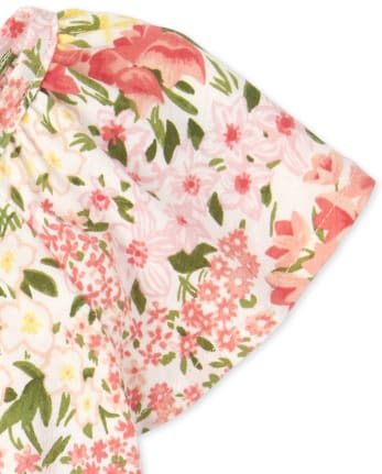 Toddler Girls Floral Chambray 2-Piece Set