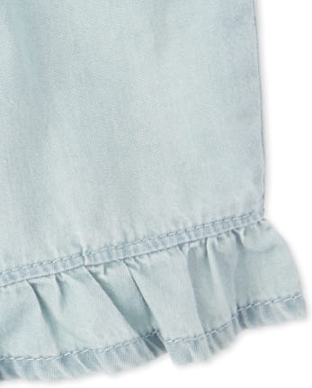Toddler Girls Floral Chambray 2-Piece Set