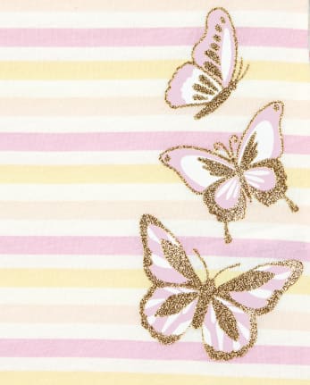 Toddler Girls Striped Ruffle 2-Piece Set