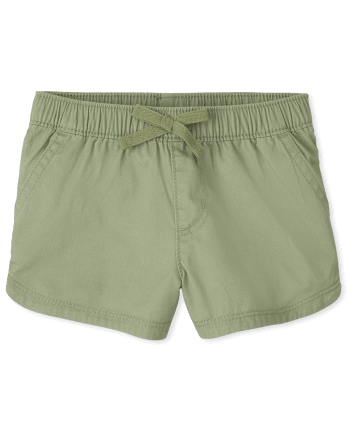 Pantalones cortos de sarga para bebés y niñas pequeñas