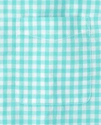Mens Dad And Me Gingham Poplin Button Up Shirt