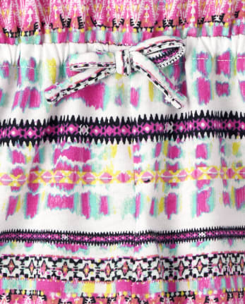 Baby And Toddler Girls Print Cross Back Romper