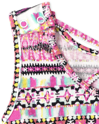 Baby And Toddler Girls Print Cross Back Romper