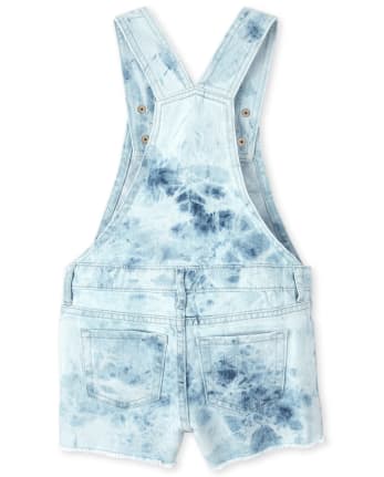 Short en denim tie-dye pour fille